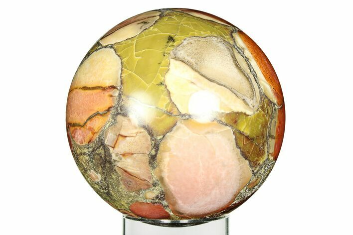 Polished Orbicular King Cobra Jasper Sphere - India #309224